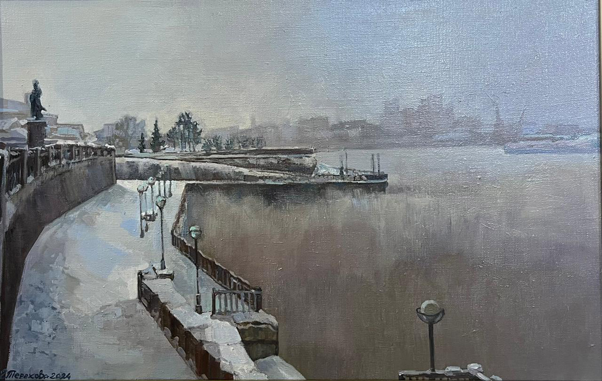 Иркутск. Набережная. Морозно