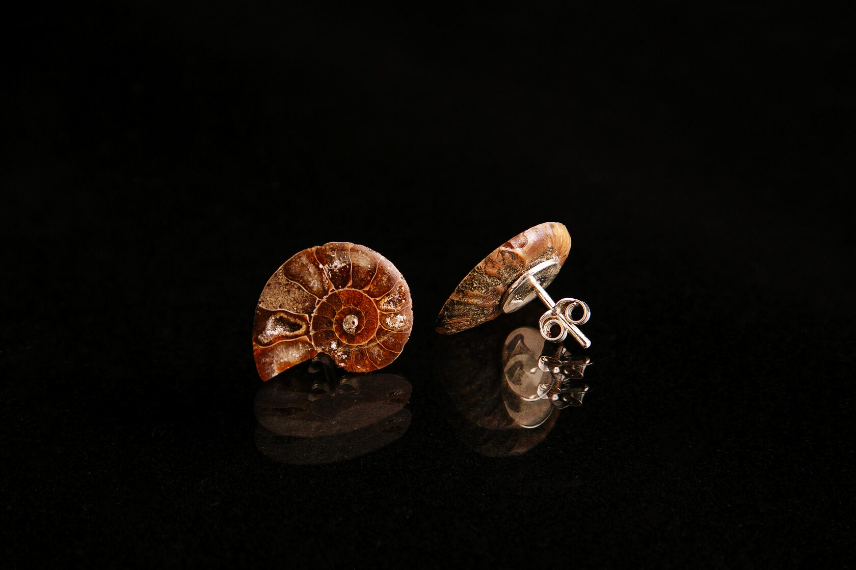 Серьги-пусеты "Сприаль времени"