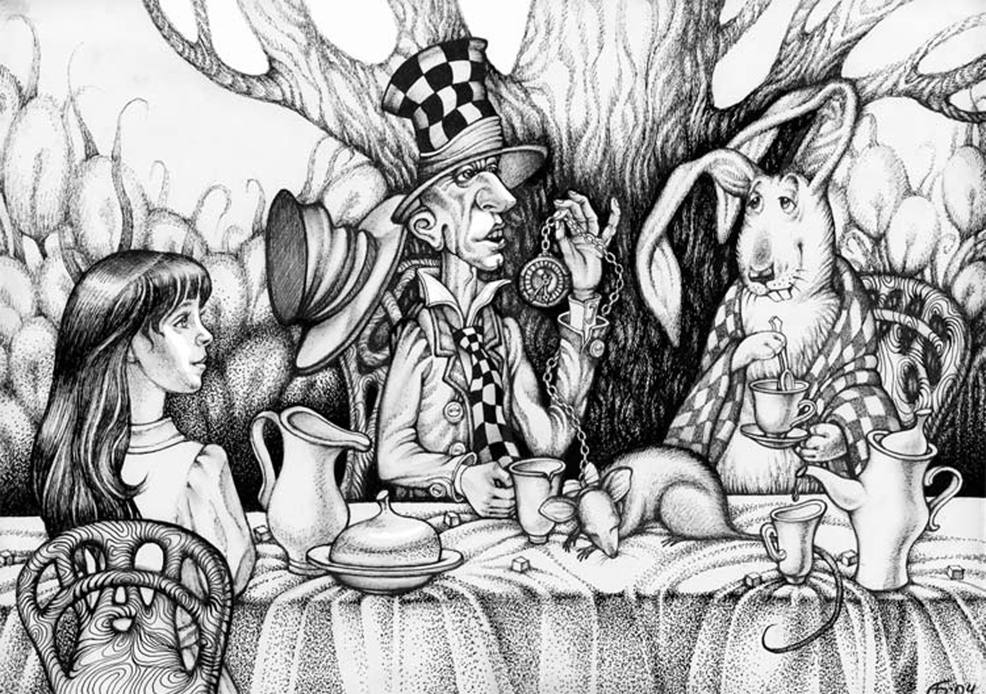 Иллюстрации к детскому роману "Алиса в стране чудес"