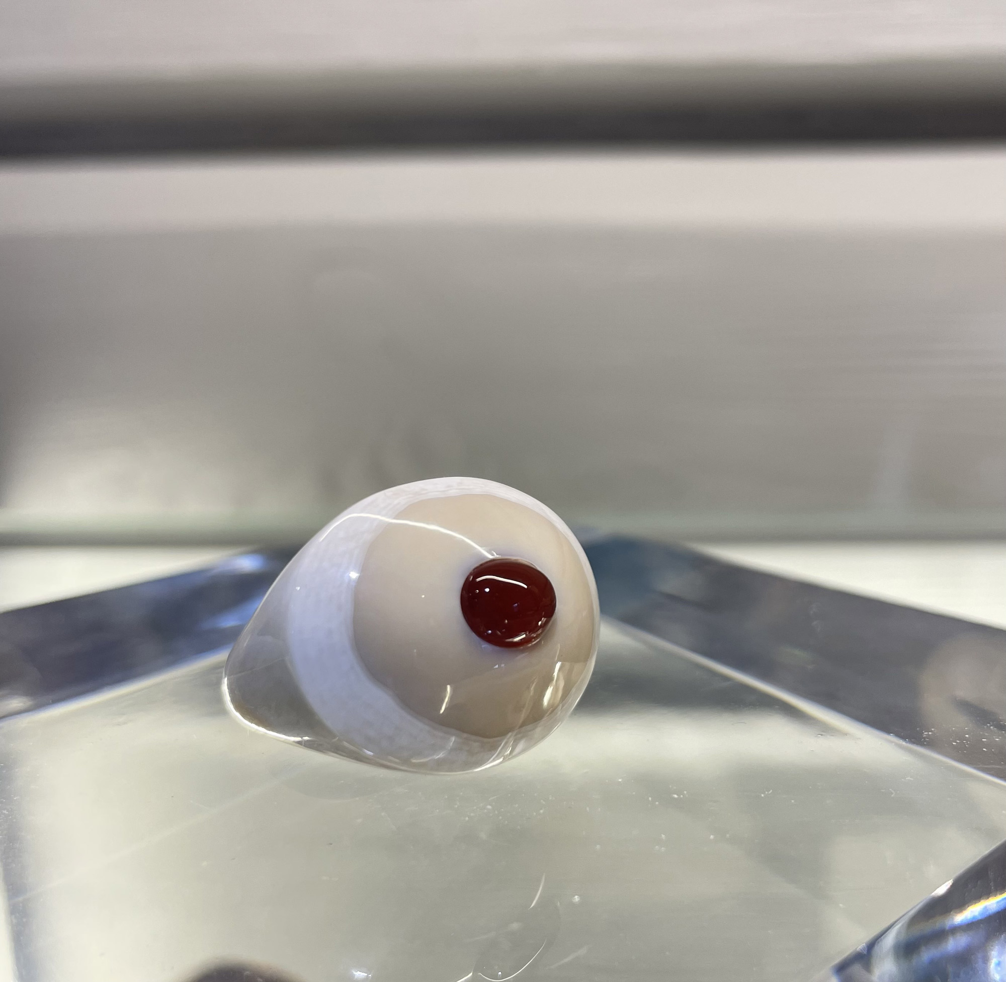 Кольцо Зуб кашалота, сердолик