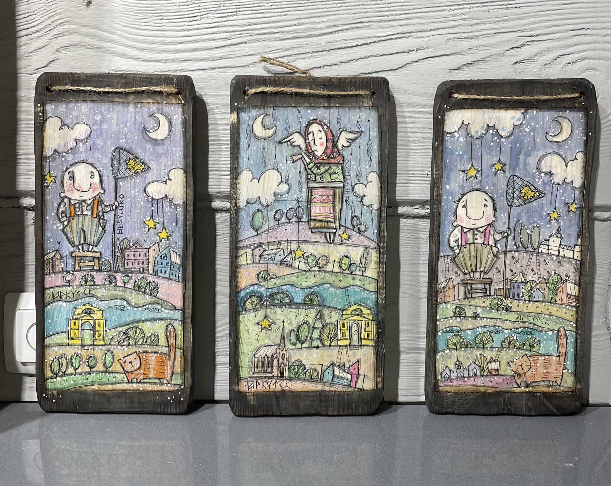 Иркутск на дощечках