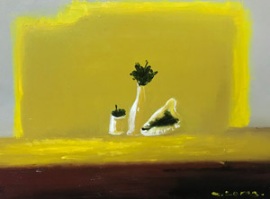 Белый и раковина желтом