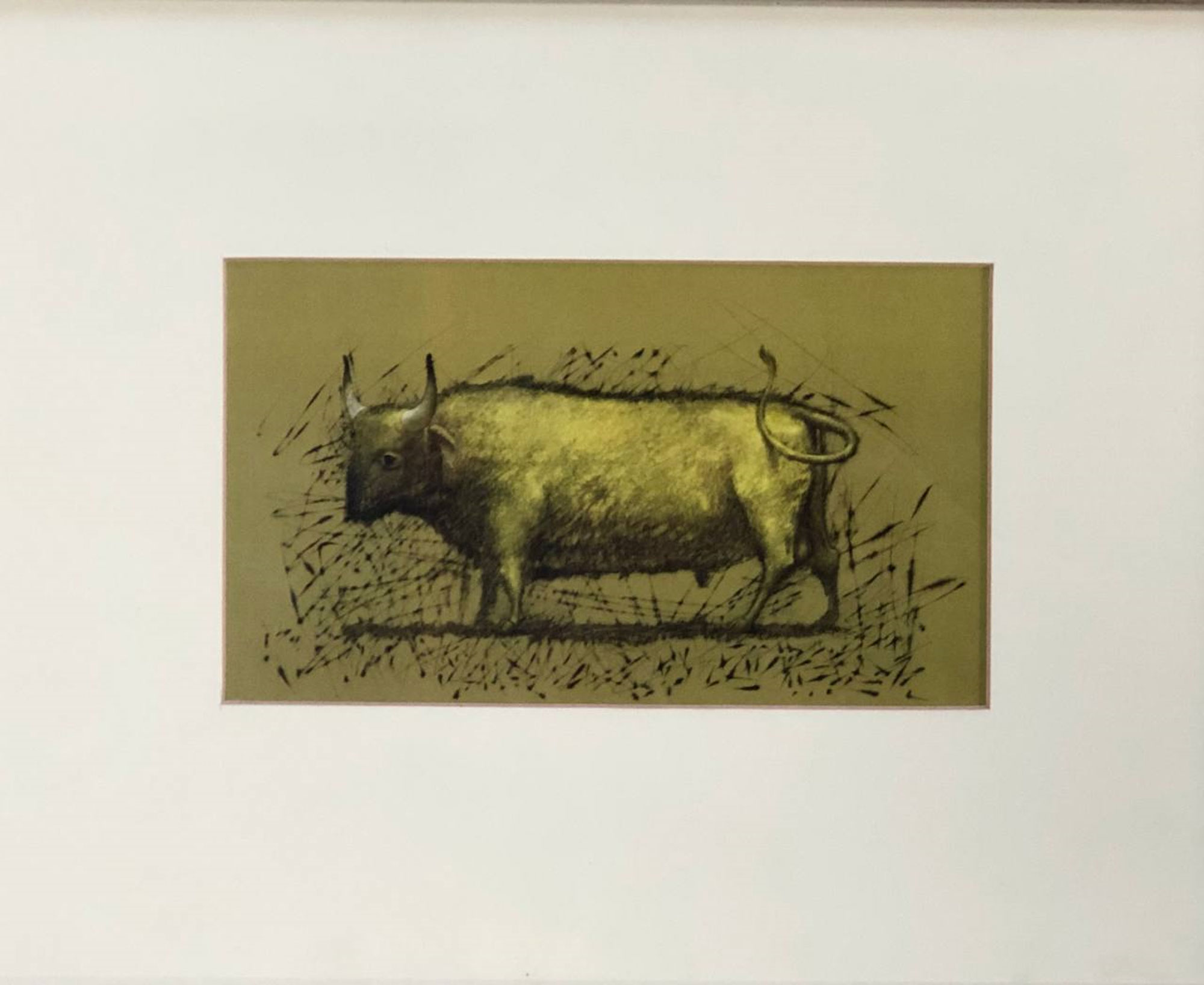 "Бык" принт, паспарту***