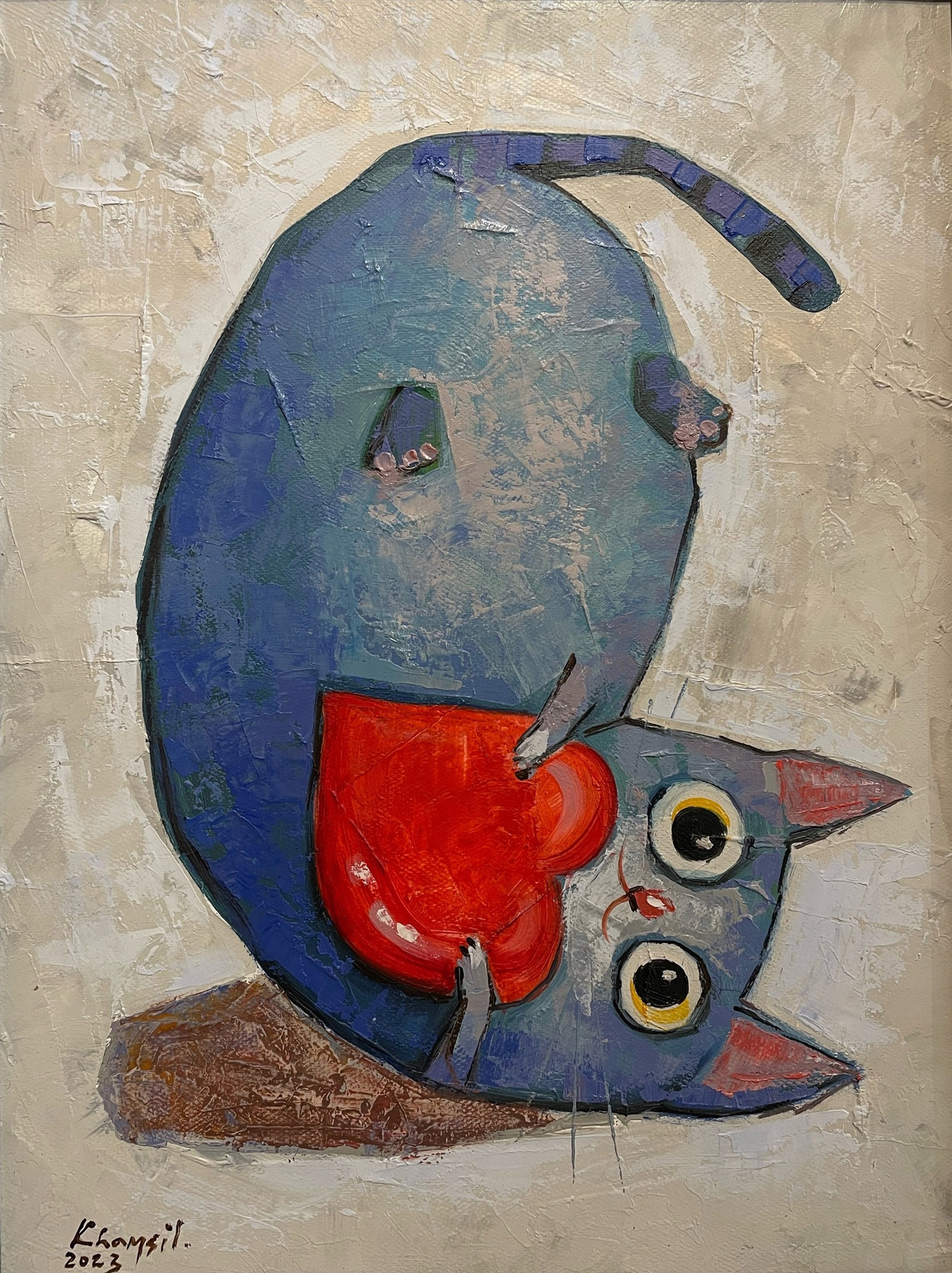 Кот с сердцем**
