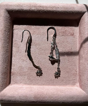 Серьги с Байкалом ассиметричные