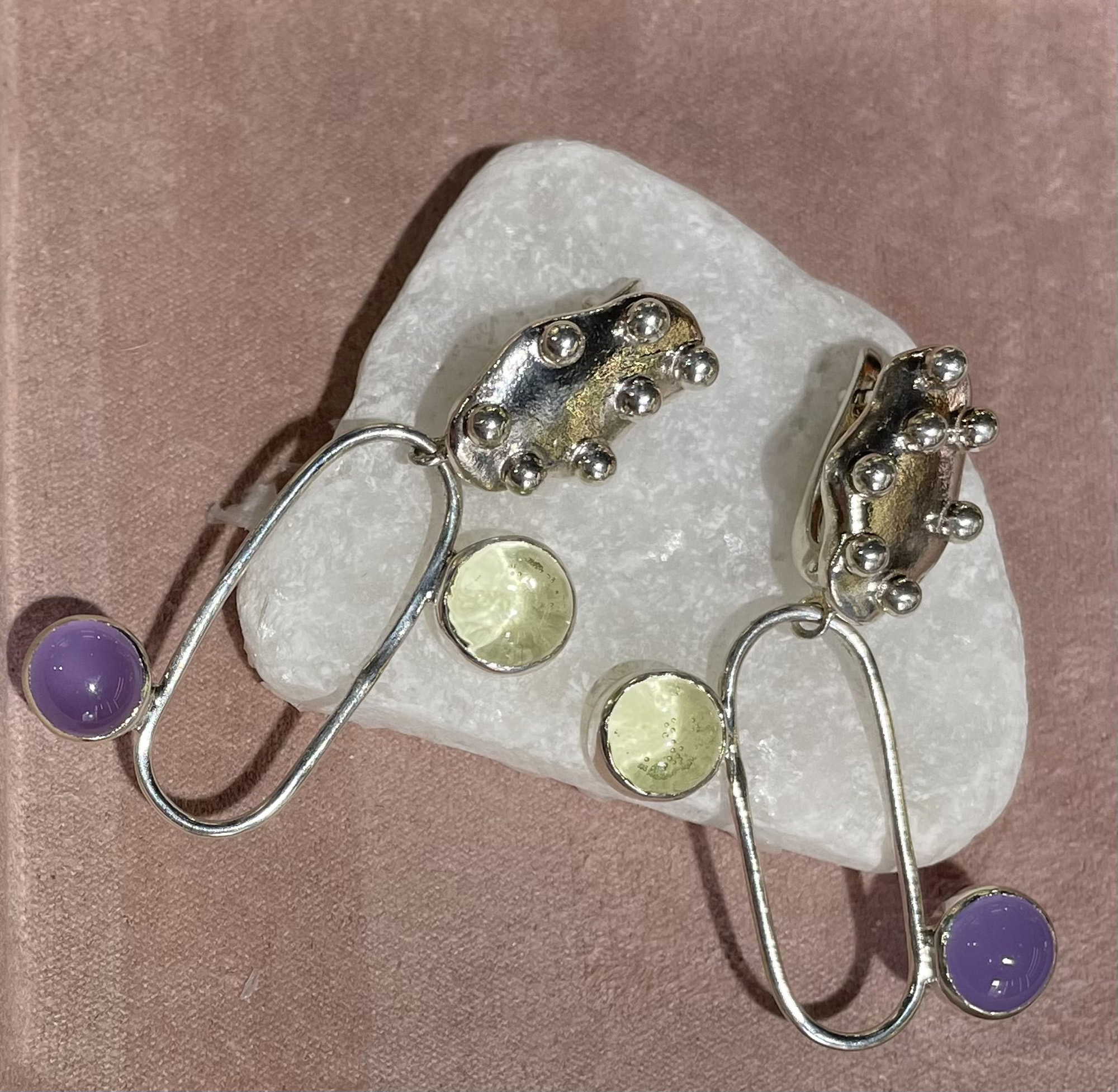 Серьги "Икра" на английском замочке