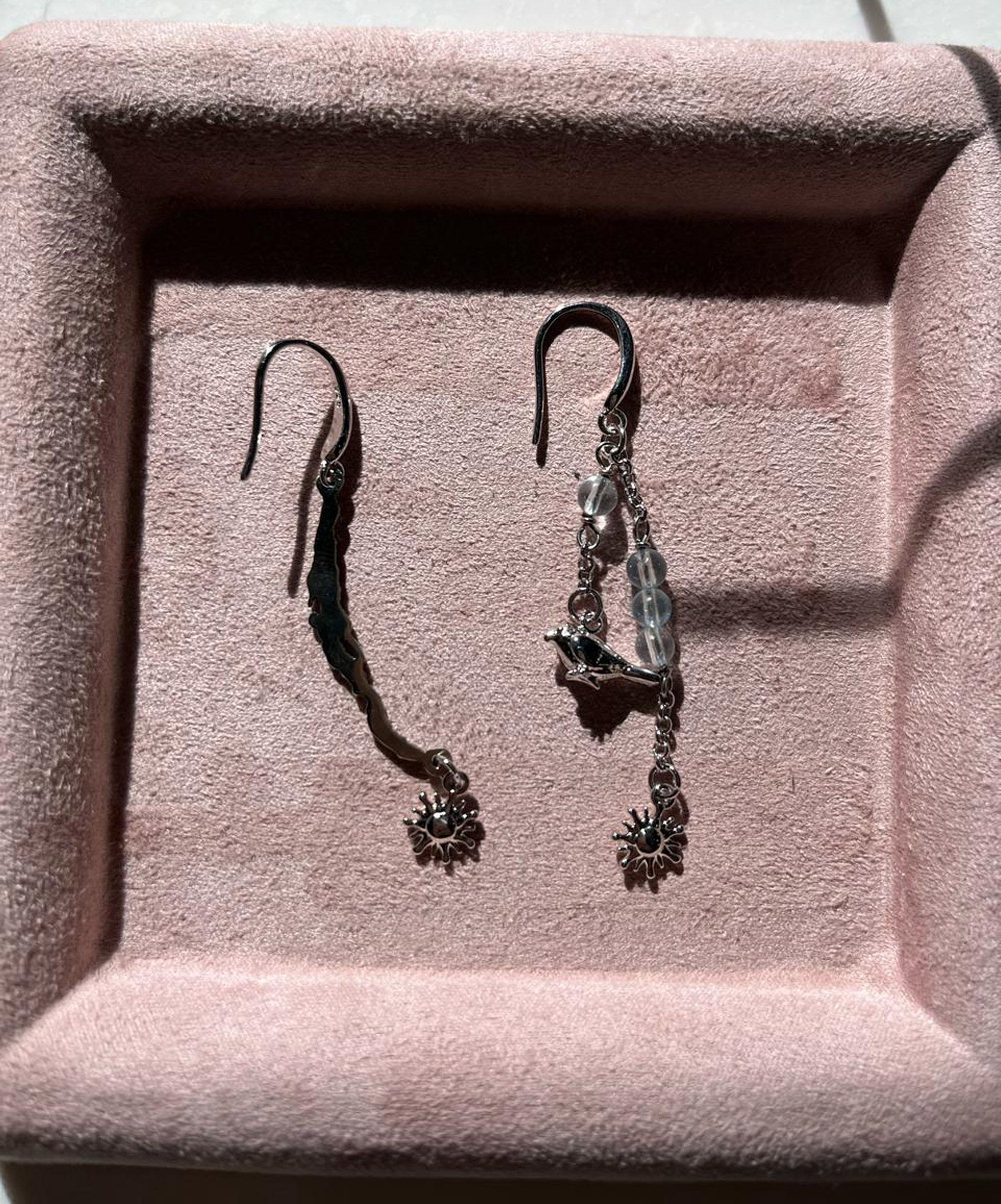 Серьги с Байкалом ассиметричные