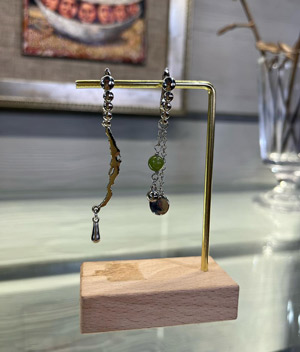 Серьги с Байкалом ассиметричные