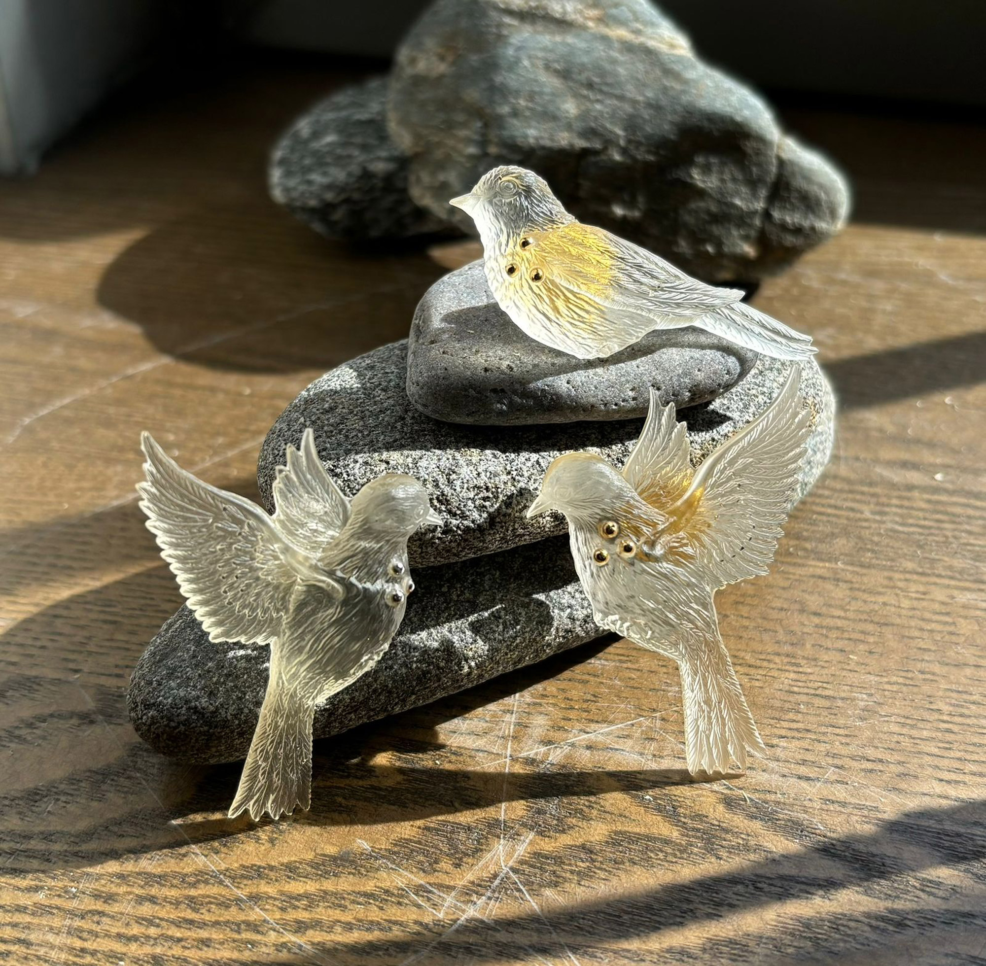 Брошь "Пташечка"