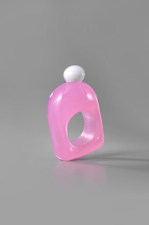Кольцо "Конфета" розовое, желейное